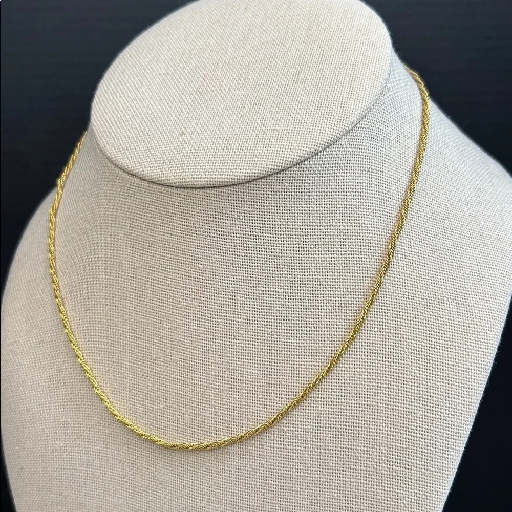 Dainty Gold Rope Necklace